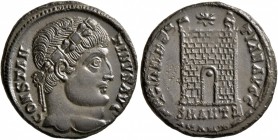 Constantine I, 307/310-337. Follis (Bronze, 20 mm, 3.21 g, 5 h), Antiochia, 327-329. CONSTAN-TINVS AVG Laureate head of Constantine I to right. Rev. P...