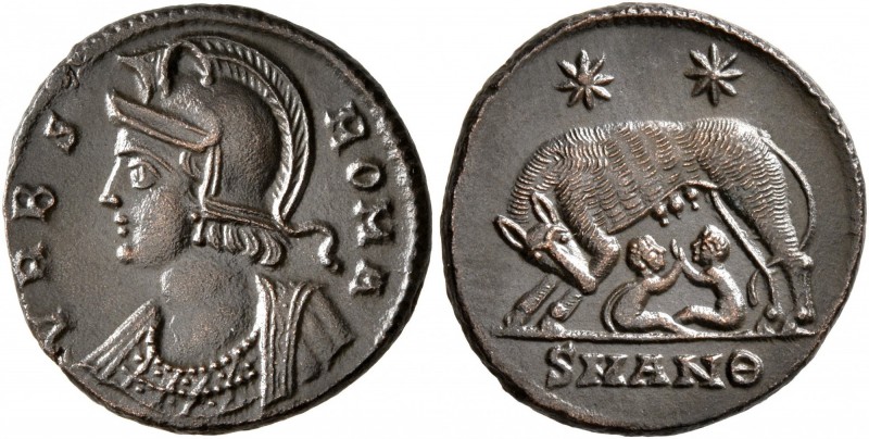 Commemorative Series, 330-354. Follis (Bronze, 17 mm, 2.65 g, 6 h), Antiochia, c...