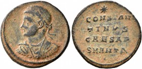 Constantine II, as Caesar, 316-337. Follis (Bronze, 18 mm, 2.35 g, 12 h), Antiochia, 324-325. Rev. CONSTAN/TINVS / CAESAR in three lines; above, star ...
