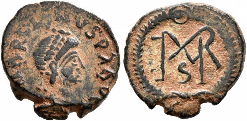 Marcian, 450-457. Nummus (Bronze, 13 mm, 1.70 g, 11 h), Constantinopolis. [D N] ...