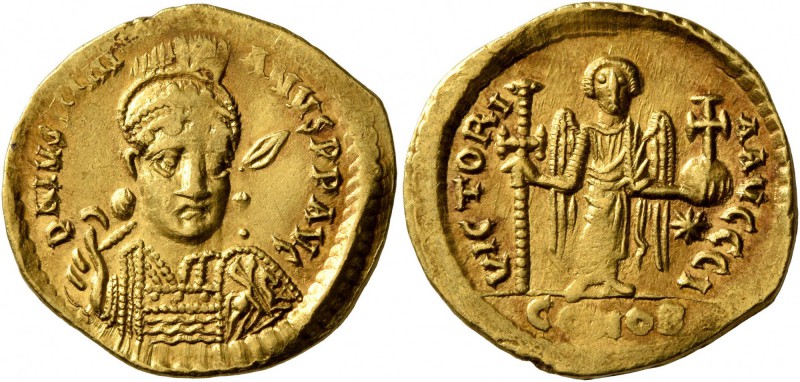 Justinian I, 527-565. Solidus (Gold, 21 mm, 4.39 g, 6 h), Constantinopolis, 527-...