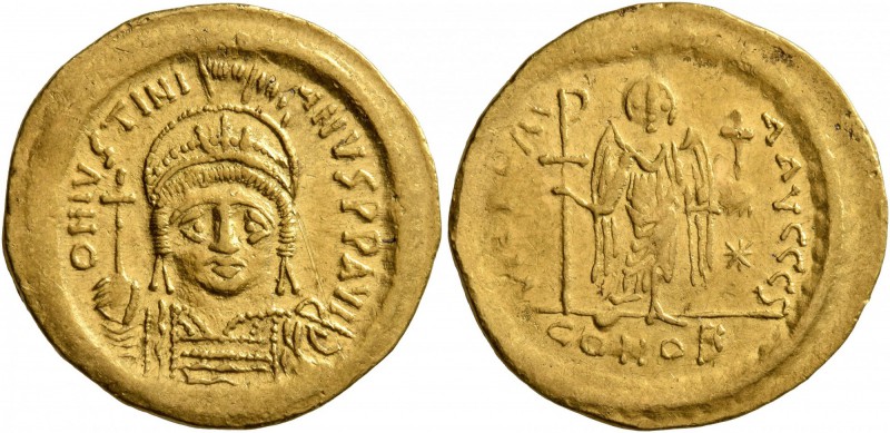Justinian I, 527-565. Solidus (Gold, 21 mm, 4.47 g, 7 h), Constantinopolis, 545-...