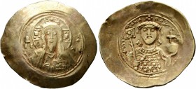 Michael VII Ducas, 1071-1078. Histamenon (Gold, 30 mm, 4.40 g, 6 h), Constantinopolis. Bust of Christ Pantokrator facing, raising his right hand in be...