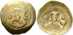 Michael VII Ducas, 1071-1078. Histamenon (Gold, 26 mm, 4.13 g, 6 h), Constantinopolis. Bust of Christ Pantokrator facing, raising his right hand in be...