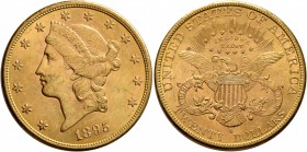UNITED STATES. 20 Dollars (Gold, 34 mm, 33.44 g, 7 h), Liberty Head Double Eagle 1895 S, San Francisco. Head of Libery to left; date below. Rev. Eagle...