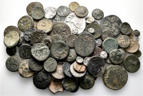 A lot containing 38 silver and 70 bronze coins. All: Greek. Fine to about very fine. LOT SOLD AS IS, NO RETURNS. 108 coins in lot.