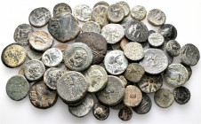 A lot containing 68 bronze coins. All: Greek. Fine to very fine. LOT SOLD AS IS, NO RETURNS. 68 coins in lot.