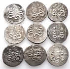 A lot containing 9 silver coins. All: Cistophoric Tetradrachms from Pergamon. About very fine to very fine. LOT SOLD AS IS, NO RETURNS. 9 coins in lot...