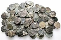 A lot containing 80 bronze coins. All: Kings of Armenia. Fine to about very fine. LOT SOLD AS IS, NO RETURNS. 80 coins in lot.