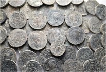 A lot containing 50 bronze coins. All: Roman Provincial. About very fine to good very fine. LOT SOLD AS IS, NO RETURNS. 50 coins in lot.