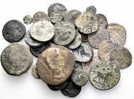 A lot containing 7 silver and 26 bronze coins. Includes: Greek, Roman Imperial and Byzantine. Fine to very fine. LOT SOLD AS IS, NO RETURNS. 33 coins ...