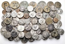 A lot containing 69 silver and 19 bronze coins. All: Roman Republican and Roman Imperial. About very fine to very fine. LOT SOLD AS IS, NO RETURNS. 88...