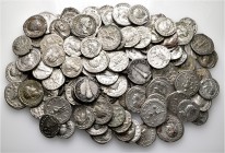 A lot containing 115 silver coins. Includes: Roman Provincial, Roman Republican and Roman Imperial. About very fine to very fine. LOT SOLD AS IS, NO R...