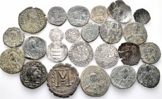 A lot containing 5 silver and 19 bronze coins. Includes: Byzantine, Crusaders, Islamic and Medieval. Fine to very fine. LOT SOLD AS IS, NO RETURNS. 24...