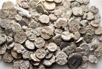 A lot containing 148 Byzantine lead seals. Fine to very fine. LOT SOLD AS IS, NO RETURNS. 148 lead seals in lot.