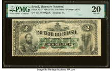 Brazil Thesouro Nacional 2 Mil Reis ND (1870) Pick A245 PMG Very Fine 20. Pinholes are noted on this example. HID09801242017 © 2022 Heritage Auctions ...