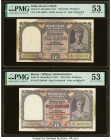 Burma Military Administration 10 Rupees ND (1945) Pick 28 Jhun5.11B.1 PMG About Uncirculated 53; India Reserve Bank of India 10 Rupees ND (1943) Pick ...