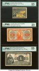 Colombia Banco Nacional de Colombia; Banco de la Republica 20 Centavos = 2 Reales; 1 Peso Oro 1.1.1887; 1.1.1926 Pick 189; 371 Two Examples PMG Very F...
