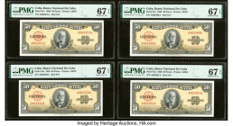 Cuba Banco Nacional de Cuba 50 Pesos 1950 Pick 81a Ten Examples PMG Superb Gem Unc 67 EPQ (10). A few examples are consecutive. HID09801242017 © 2022 ...