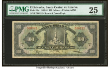 El Salvador Banco Central de Reserva de El Salvador 100 Colones 16.5.1950 Pick 86a PMG Very Fine 25. HID09801242017 © 2022 Heritage Auctions | All Rig...