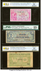 Germany Federal Republic U.S. Army Command; Allied Occupation 2; 20 Deutsche Mark ND (1948) Pick 3a; 9a Two Examples PCGS Banknote About UNC 53; PMG V...