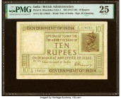 India Government of India 10 Rupees ND (1917-30) Pick 6 Jhun3.6A.1 PMG Very Fine 25. Annotation. HID09801242017 © 2022 Heritage Auctions | All Rights ...
