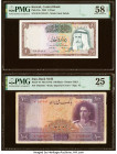 Iran Bank Melli 100 Rials ND (1944) Pick 44 PMG Very Fine 25; Kuwait Central Bank of Kuwait 1 Dinar 1968 Pick 8a PMG Choice About Unc 58 EPQ. HID09801...