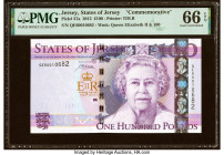 Jersey States of Jersey 100 Pounds 2012 Pick 37a Commemorative PMG Gem Uncirculated 66 EPQ. HID09801242017 © 2022 Heritage Auctions | All Rights Reser...