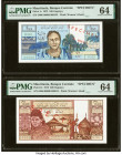 Mauritania Banque Centrale de Mauritanie 100; 200 Ouguiya 1973 Pick 1s; 2s Two Specimen PMG Choice Uncirculated 64 (2). HID09801242017 © 2022 Heritage...