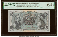 Netherlands Indies Javasche Bank 10 Gulden 1.8.1939 Pick 79c PMG Choice Uncirculated 64 EPQ. HID09801242017 © 2022 Heritage Auctions | All Rights Rese...