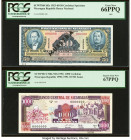 Nicaragua Banco Nacional 50; 1000 Cordobas 1959; 1991 Pick 103s; 178Bs Two Specimen PCGS Gem New 66PPQ; Superb Gem New 67PPQ. HID09801242017 © 2022 He...