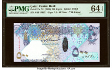 Qatar Qatar Central Bank 500 Riyals ND (2007) Pick 27a PMG Choice Uncirculated 64 EPQ. HID09801242017 © 2022 Heritage Auctions | All Rights Reserved