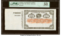 Uruguay Sociedad de Cambios, Montevideo 240 Reis 1.7.1856 Pick S439r Remainder PMG About Uncirculated 53. HID09801242017 © 2022 Heritage Auctions | Al...