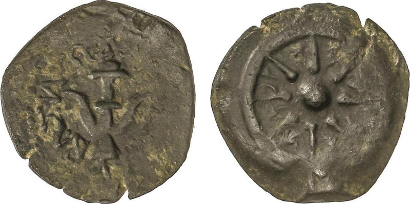 Prutah. 103-76 a.C. ALEXANDER JANNAEUS. JUDEA. Anv.: Ancla rodeada por inscripci...