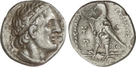 Tetradracma. 305-283 a.C. PTOLOMEO I. ALEJANDRÍA. EGIPTO. Anv.: Cabeza diademada a derecha. Rev.: Águila en pie a izquierda, alrededor leyenda. 12,9 g...