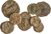Lote 8 monedas Tesera (7) y 1 Plomo monetiforme. Incluye un plomo monetiforme hispánico. Todas diferentes con distintas representaciones. A EXAMINAR. ...