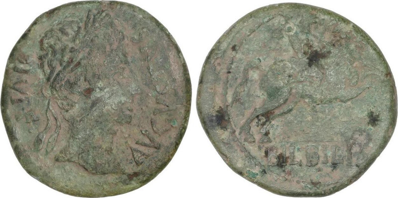 As. 27 a.C.-14 d.C. ÉPOCA DE AUGUSTO. BILBILIS (CALATAYUD, Zaragoza). Anv.: AVGV...