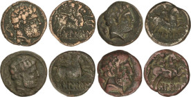Lote 4 monedas As. BOLSCAN (HUESCA). 7,15 a 8,16 grs. AE. A EXAMINAR. BC+ a MBC-.