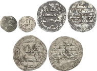 Lote 3 monedas Fracción de Dirham y Dirham (2). AR. Incluye 2 monedas Dirham Hispanoárabes (Emirato) y una Fracción de Dirham de los Idrisíes. A EXAMI...