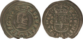 16 Maravedís. 1663. CORDOBA. T.M. 3,85 grs. (Cospel irregular). AC-444. MBC.
