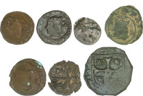 Lote 7 monedas Diner, Dobler, Treseta. MALLORCA. AE. A EXAMINAR. BC a MBC-.