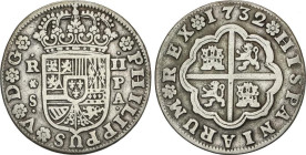 2 Reales. 1732. SEVILLA. P.A. 5,54 grs. AC-988. MBC-.