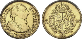 1/2 Escudo. 1786. MADRID. D.V. 1,69 grs. (Restos de soldadura). AC-1280. MBC-.