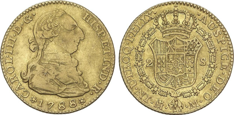 2 Escudos. 1788. MADRID. M. 6,73 grs. AC-1578. MBC-.