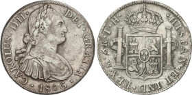 8 Reales. 1806. MÉXICO. T.H. 26,8 grs. (Ligeras oxidaciones limpiadas). AC-984. MBC.