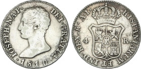 4 Reales. 1810. MADRID. A.I. 5,8 grs. Módulo 2 Reales. AC-14. MBC.