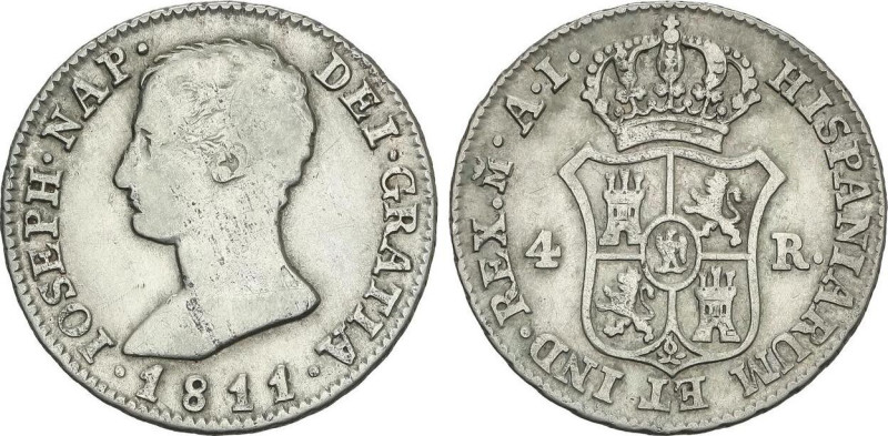 4 Reales. 1811. MADRID. A.I. 5,79 grs. Módulo 2 Reales. AC-15. MBC.