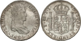 8 Reales. 1825. POTOSI. J.L. 27,13 grs. Brillo original. BELLO EJEMPLAR. AC-1394. EBC+.