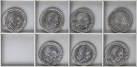 Lote 7 monedas 100 Pesetas. 1966 (*19-66 (3) y 68 (4)). A EXAMINAR. MBC+ a EBC.