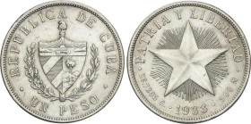 1 Peso. 1933. 26,60 grs. AR. KM-15.2. MBC.